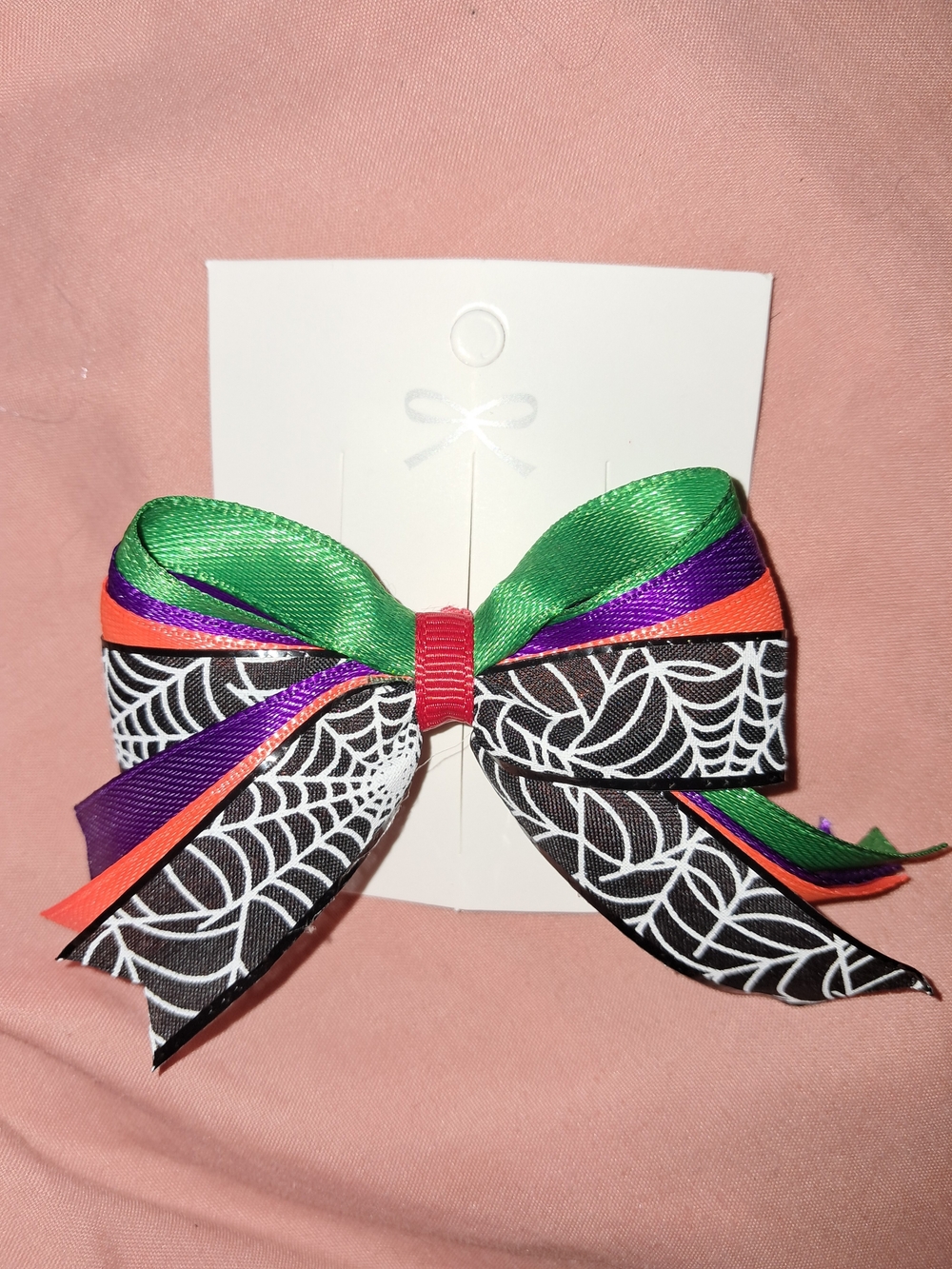 Halloween Spiderweb Bow Hair Barrette